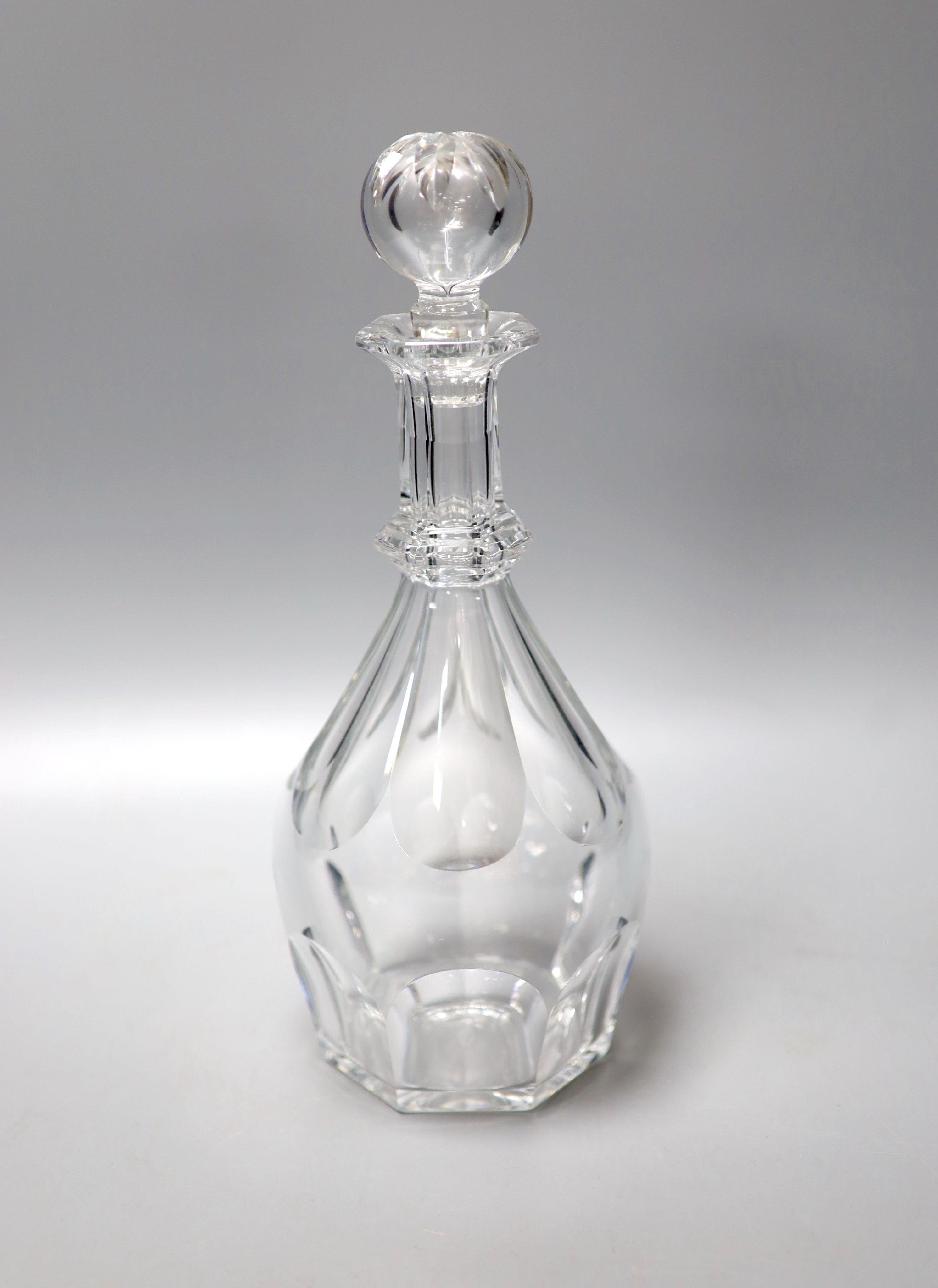 A Baccarat cut glass decanter 30cm